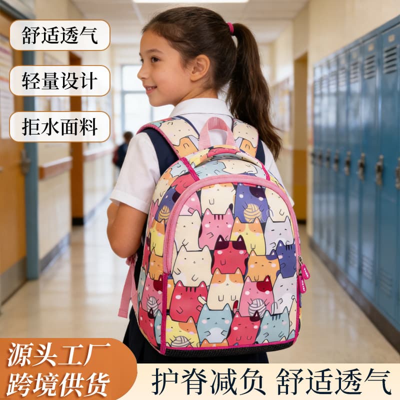 Sesame Baby Kindergarten Backpack for Children, Girls and Boys, Preschool Ages 2-6, Dinosaur Double Shoulder Bag