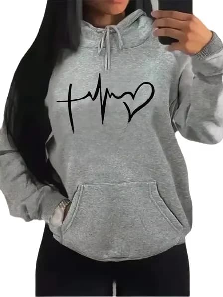 Faith Hope Love Letter Graphic Women Hoody Set Casual Loose