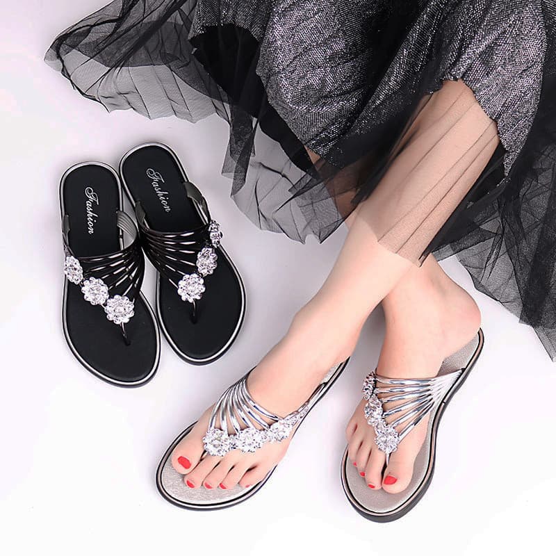 Women's flip-flops summer sandals new flat-soled lightweight outer wear casual flip-flops splints men's shoes