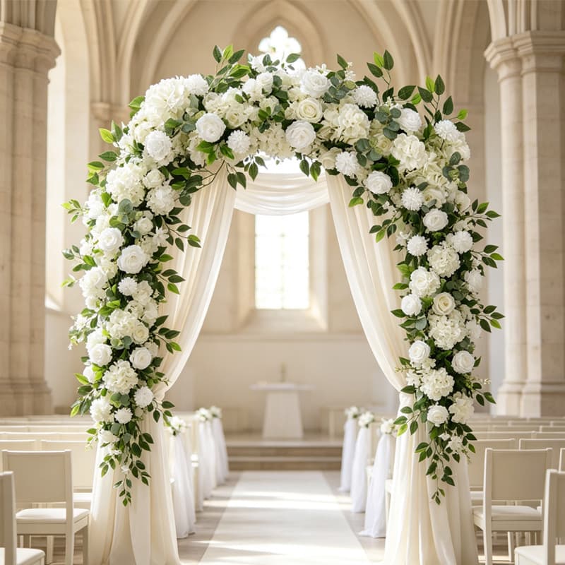Cross-border simulated wedding flower row 1 meter long wedding scene layout props fake flowers T stage road flower arch decoration