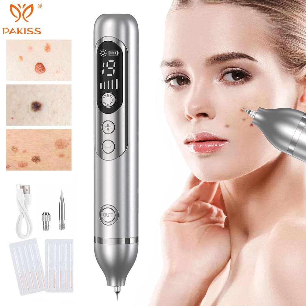 Mole removal pen, spot scanning 19-level professional beauty salon blue and white dual-light laser mole removal pen