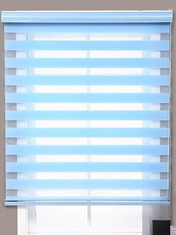 Lightweight Roller Blind with Louvered Fabric, Roll-Up and Pull-Down Design, Waterproof and Blackout Curtain for Bathroom, Kitchen, and Home Use