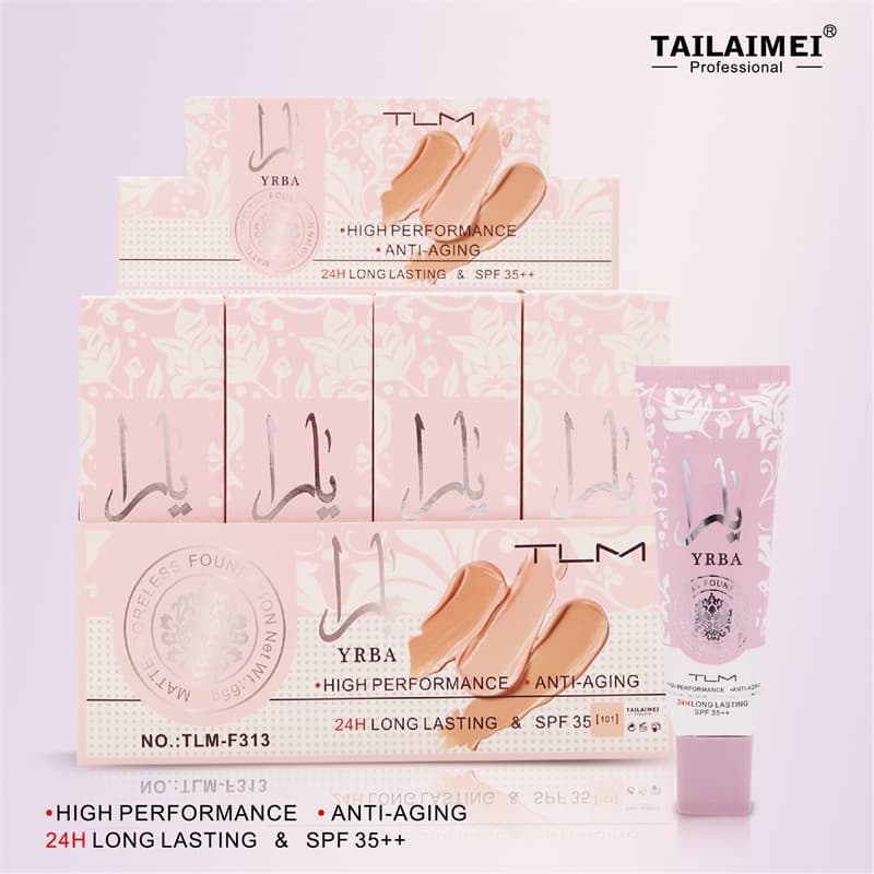 Foreign Trade Cosmetic Foundation Cream Smooth High Performance 24 Hours Lasting Spf35 Makeup Full Coverage Liquid Foundation