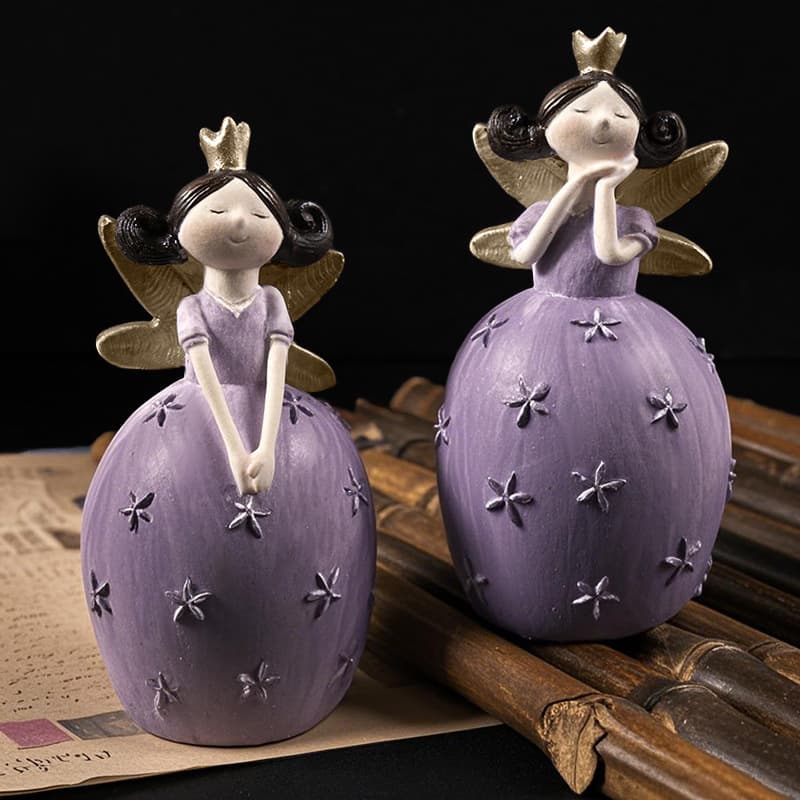Forest Angel Girl Candle Mold, American Country Garden Girl Fairy Tale Elf Plaster Ornament Silicone Mold