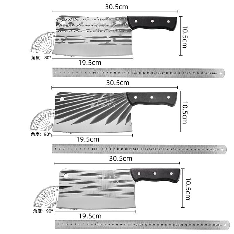 Spot stainless steel forged kitchen knife, hand-forged hammered knife, dual-purpose kitchen knife, household kitchen chopping knife