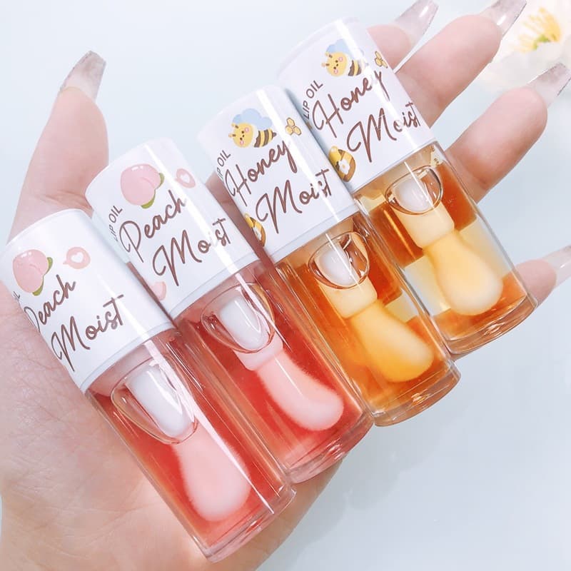 MANSLY Moisturizing Lip Oil Glossy Lip Glaze Nourishing Hydrating Fading Lip Lines Mirror Lip Gloss Student Affordable Cosmetics