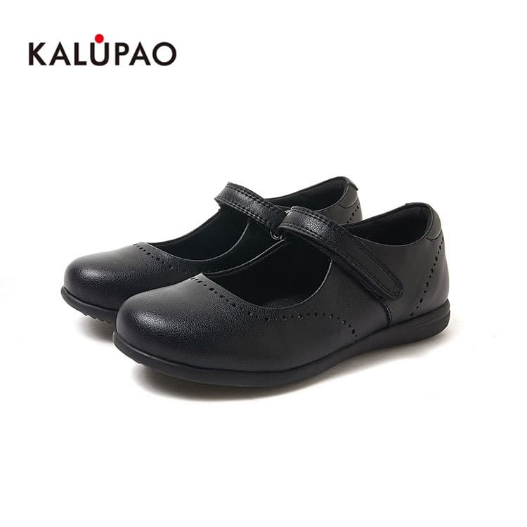 Guangzhou Genuine Leather Small Black Shoes Girls Leather Shoes Cross-Border European and American Export Spot Student Leather Shoes School Shoes