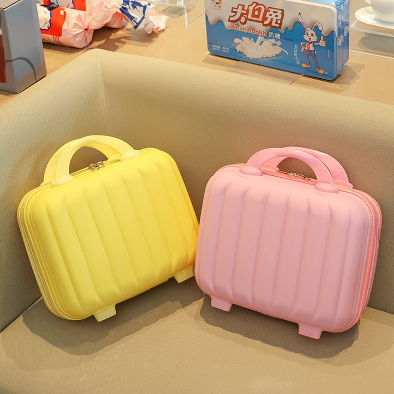 Pumpkin Makeup Case PP Box 14-inch Handheld Suitcase Luggage Solid Color Wedding Favor Storage Travel Case Wholesale