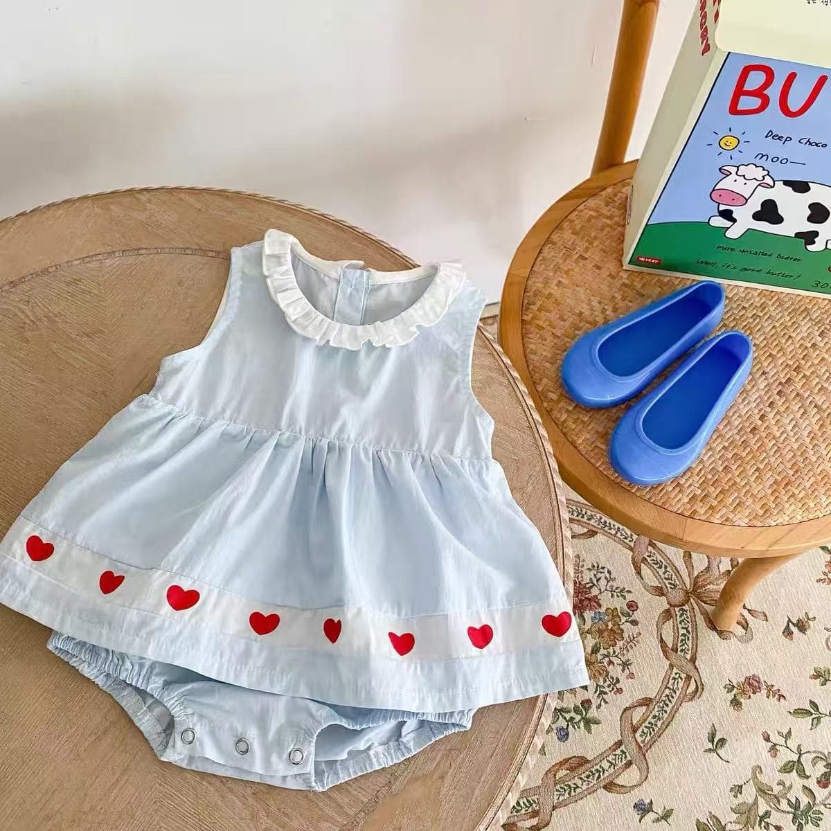 Baby girl clothes summer style lace collar baby sleeveless skirt summer baby jumpsuit thin section