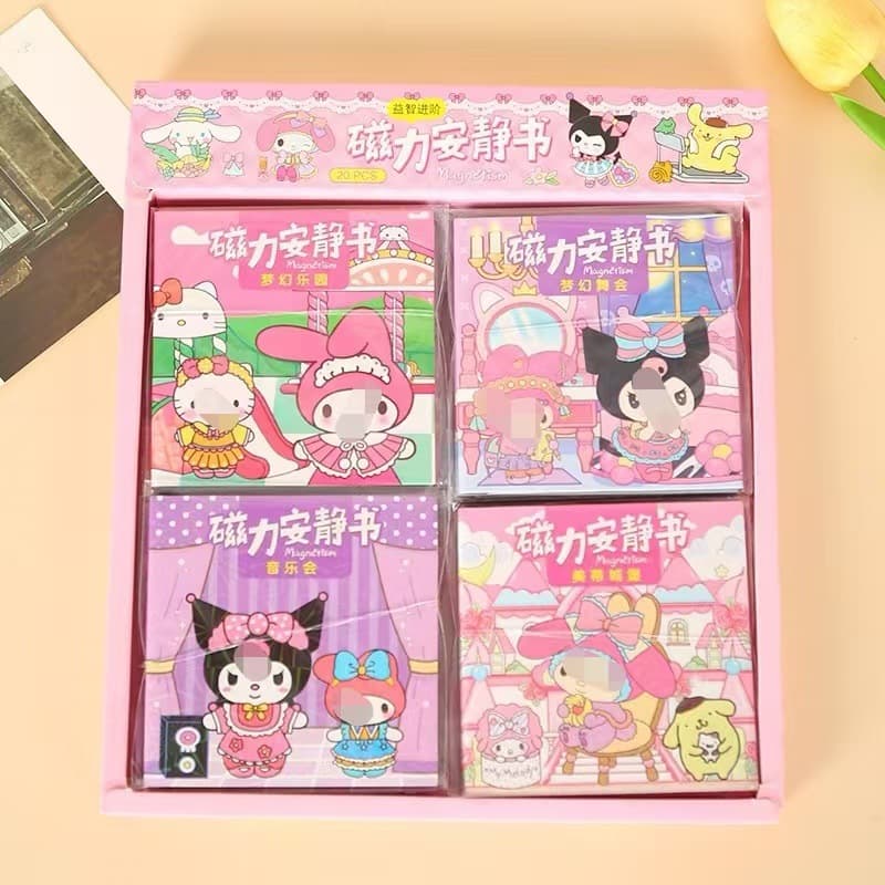 Sanrio Quiet Book Kapila DIY Educational Toy Sticker Children's Scrapbook New Quiet Book Toy
