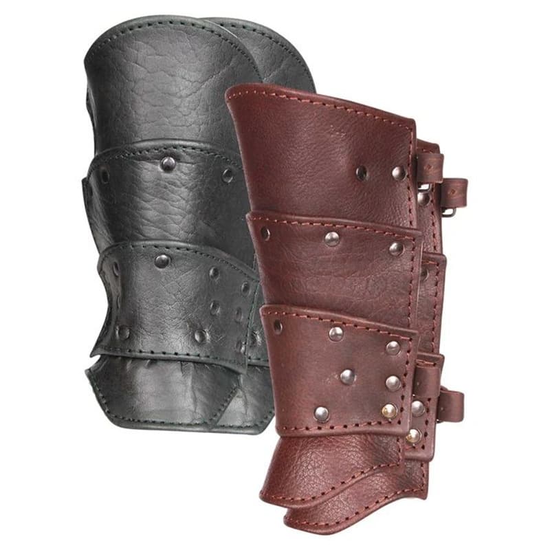Medieval steampunk retro leather belt buckle riveted multi-piece arm and hand guards, Wish eBay supply