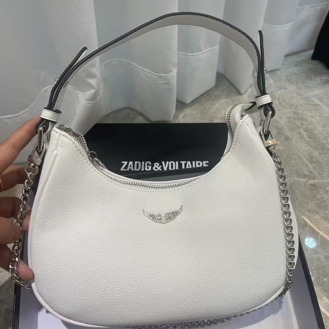 Crossbody Rivet Wing Bag Women's Shoulder Chain Bag Small Square Bag Evening Bag Crescent Bag Casual Versatile