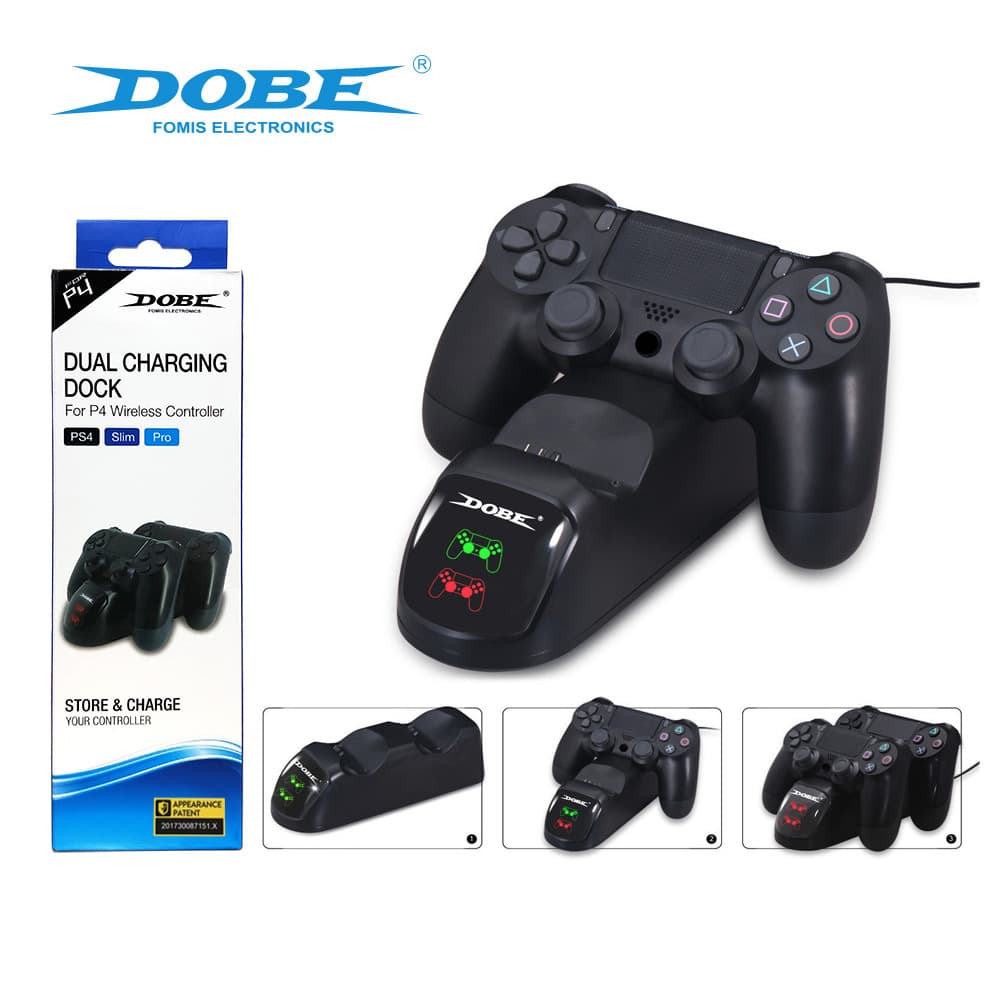 PS4 Wireless Game Controller LED Dual Charging Station TP4-889