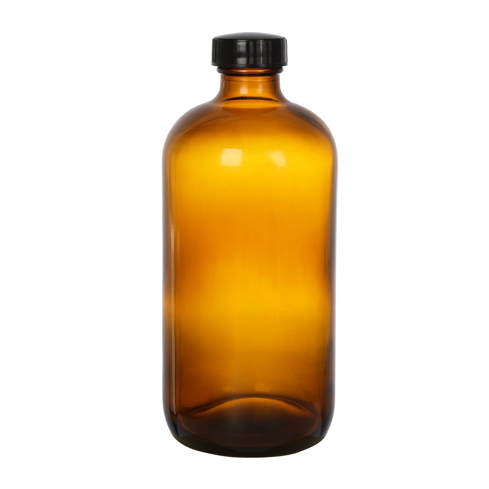500ml Amber Glass Boston Bottle 16oz Amber Essential Oil Lotion Bottle Spray Gun Boston Cross-border Amazon