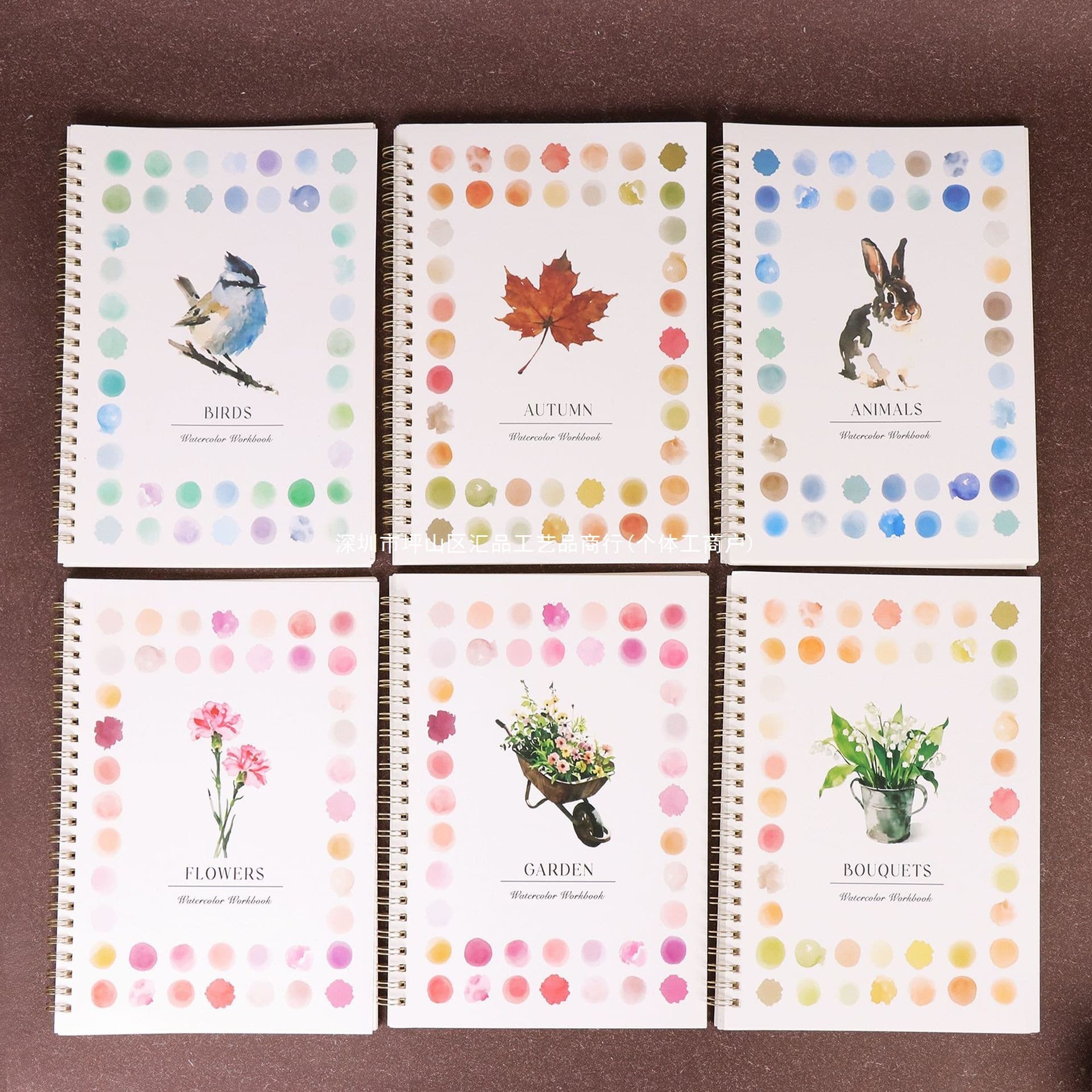 Amazon New Arrival Watercolor Workbook, Watercolor Coloring Book with Watercolor Box