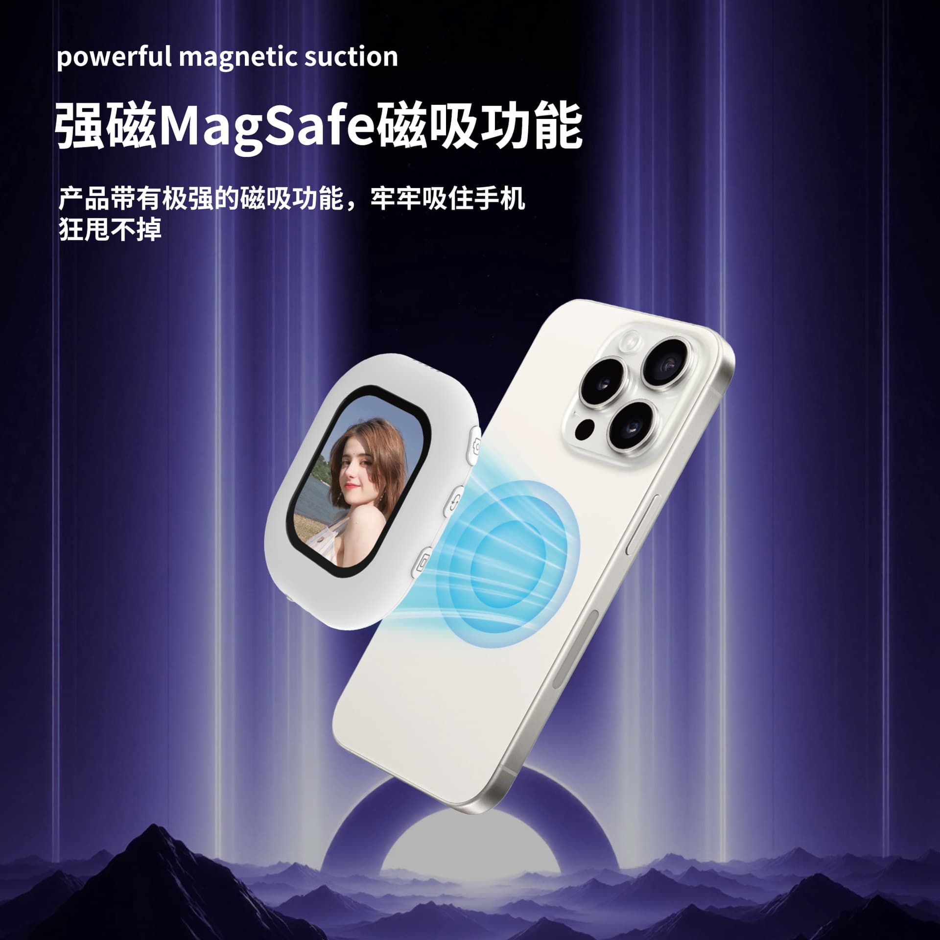 Cross-border Hit X40Y Magnetic 2-inch Phone Selfie Display Wireless WiFi Screen Mirror