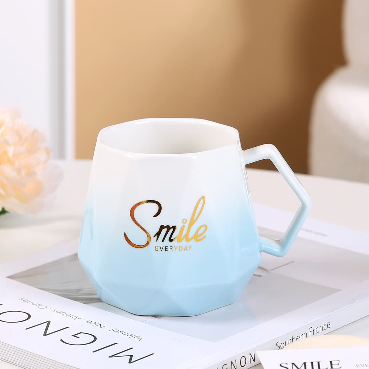 High-Aesthetic Ceramic Mug with Lid and Spoon Warm Cup Gift Box, Birthday Gift, Women's Day Souvenir