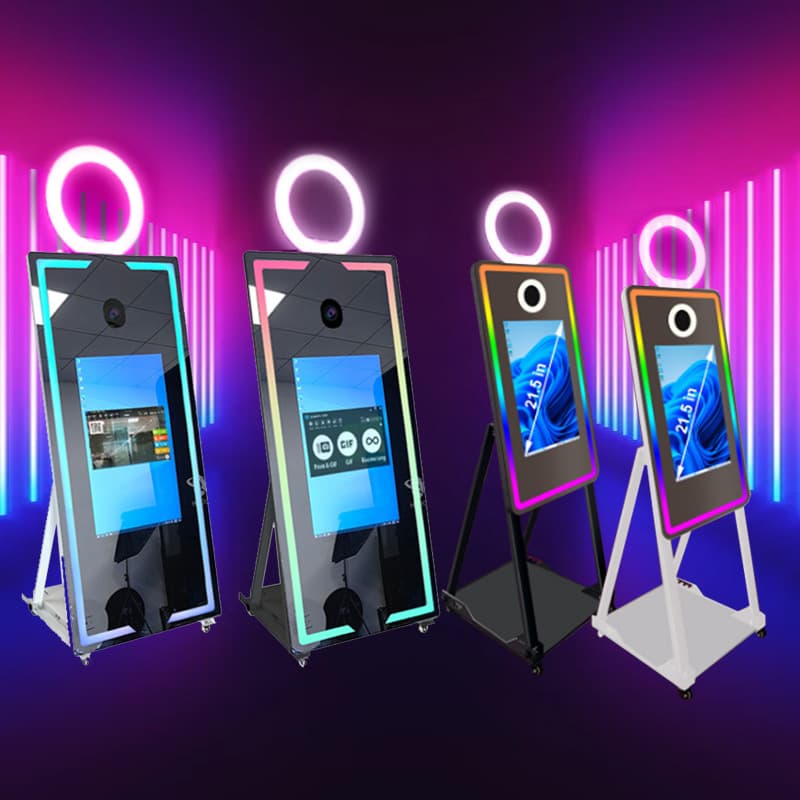 iPad Photo Booth Cone-Shaped Wedding Photography Colorful Selfie Light iPad Photo Booth Cross-Border Bestseller
