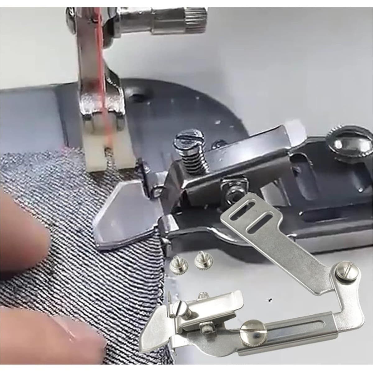 New Multifunctional Sewing Machine Guide Ruler Tool, Flatbed New Guide with Adjustable Thickness Edge Positioning Attachment