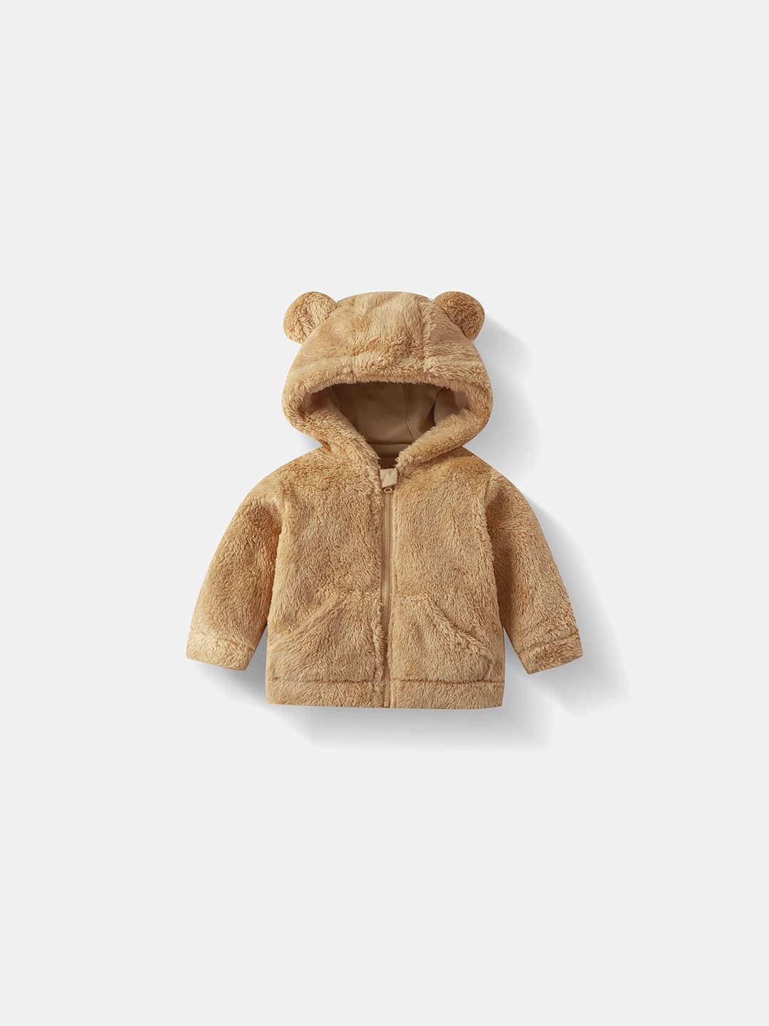 Children's Fleece Top, Autumn/Winter Kids Hooded Zip-Up Warm Jacket, Boys and Girls Fleece Sweater