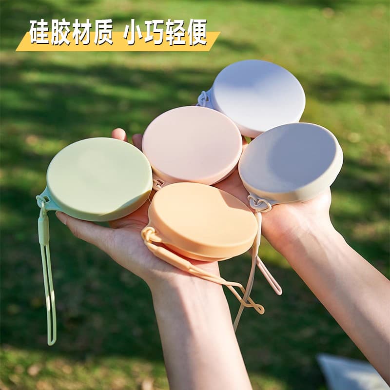 Wholesale Silicone Folding Cup Portable Travel Outdoor Cup, Heat-Resistant Easy Storage Telescoping Mini Cup