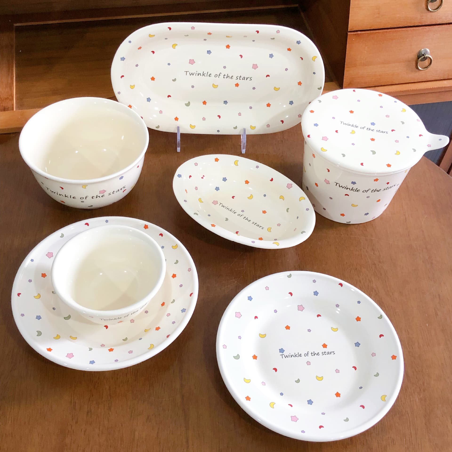 Simple Cream Star Plate, Rice Bowl, Dinner Plate, Home Vegetable Plate, Instant Noodle Bowl, Moon Plate, Bowl and Plate Set