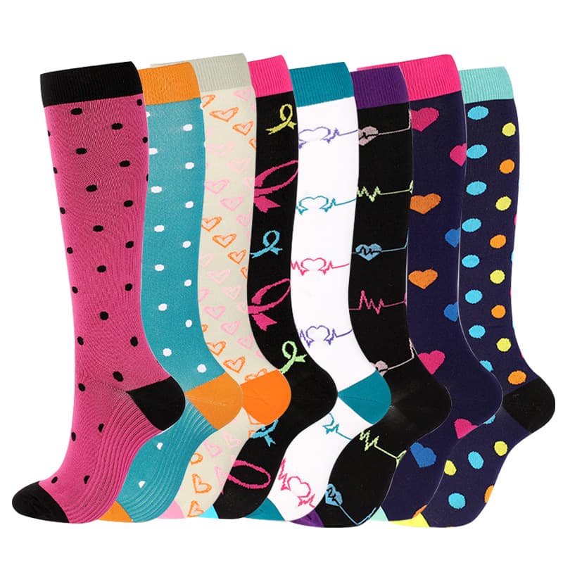 New European and American Sports Compression Socks Amazon Valentine's Day Ski Socks Elastic Socks Athletic Socks Calf Socks