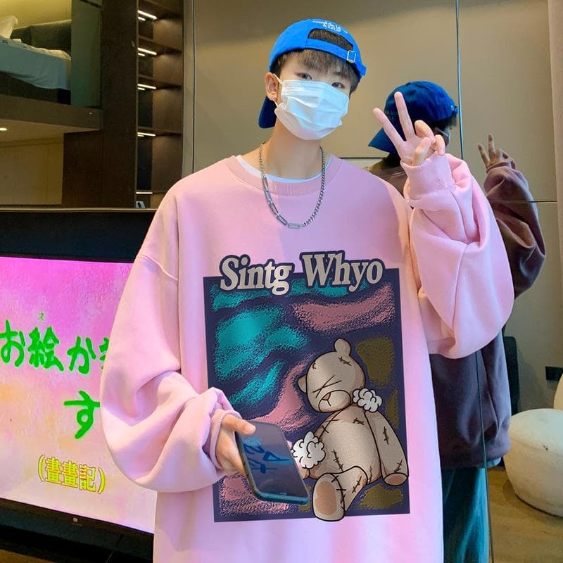 Hot Selling Item! Men's Crew Neck Sweatshirt, Hong Kong Style Long-Sleeve T-Shirt, Men's Jacket WY340-P28