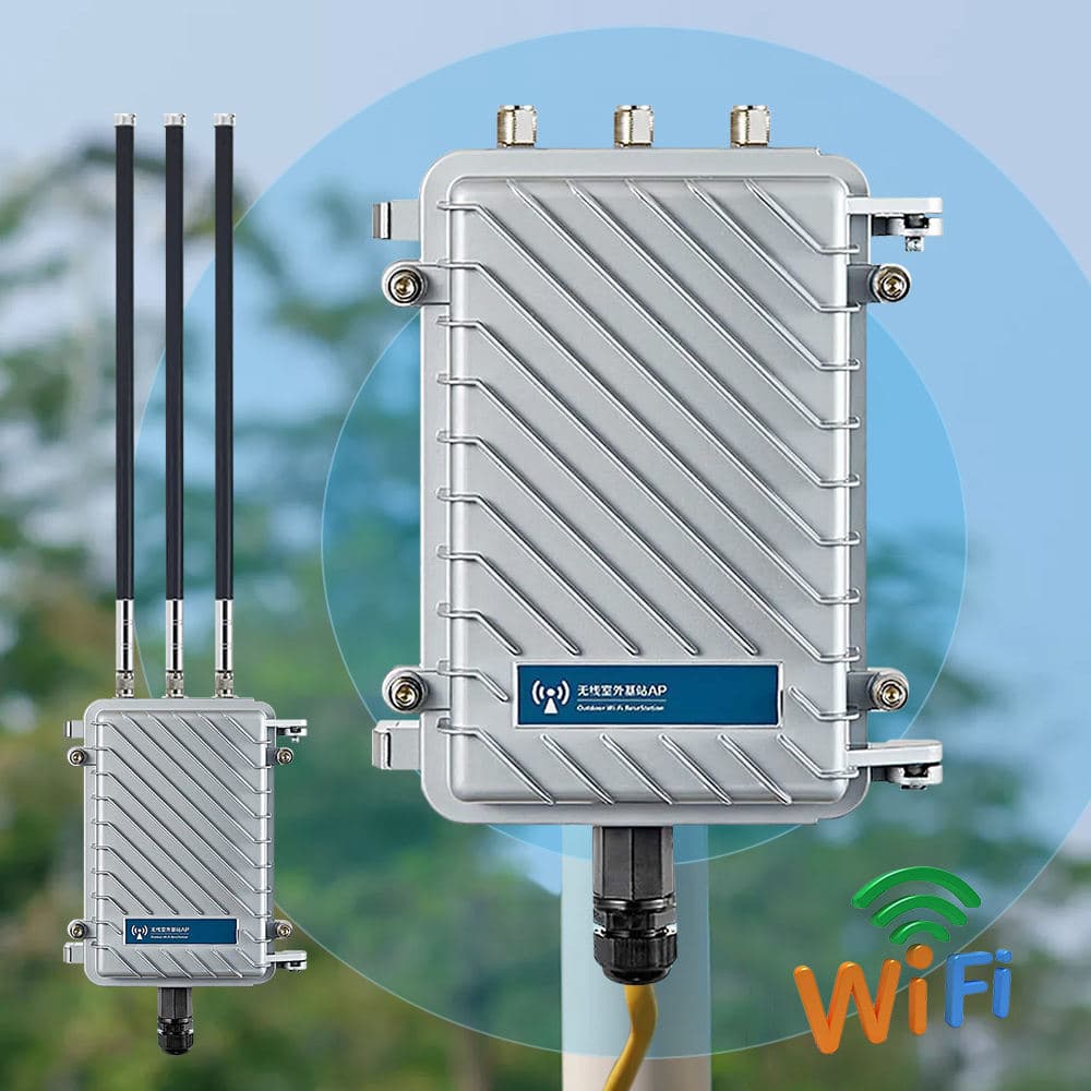 High-power outdoor wireless AP dual-band remote Wifi extension 2.4G5.8G industrial base station coverage POE power supply