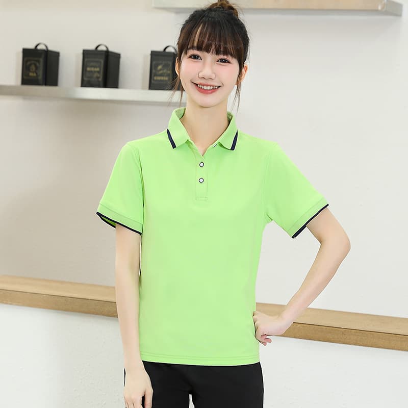 Cotton short-sleeved polo shirt, preppy style, fashionable youth summer t-shirt, group purchase clothing, simple commuting top for men and women.