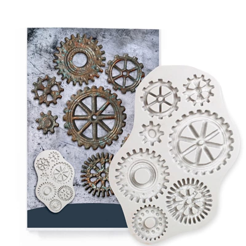 Large and Small Gear Silicone Mold for DIY Epoxy Resin, Chocolate, Cake Decoration, Fondant Silicone Mold, Baking Mold