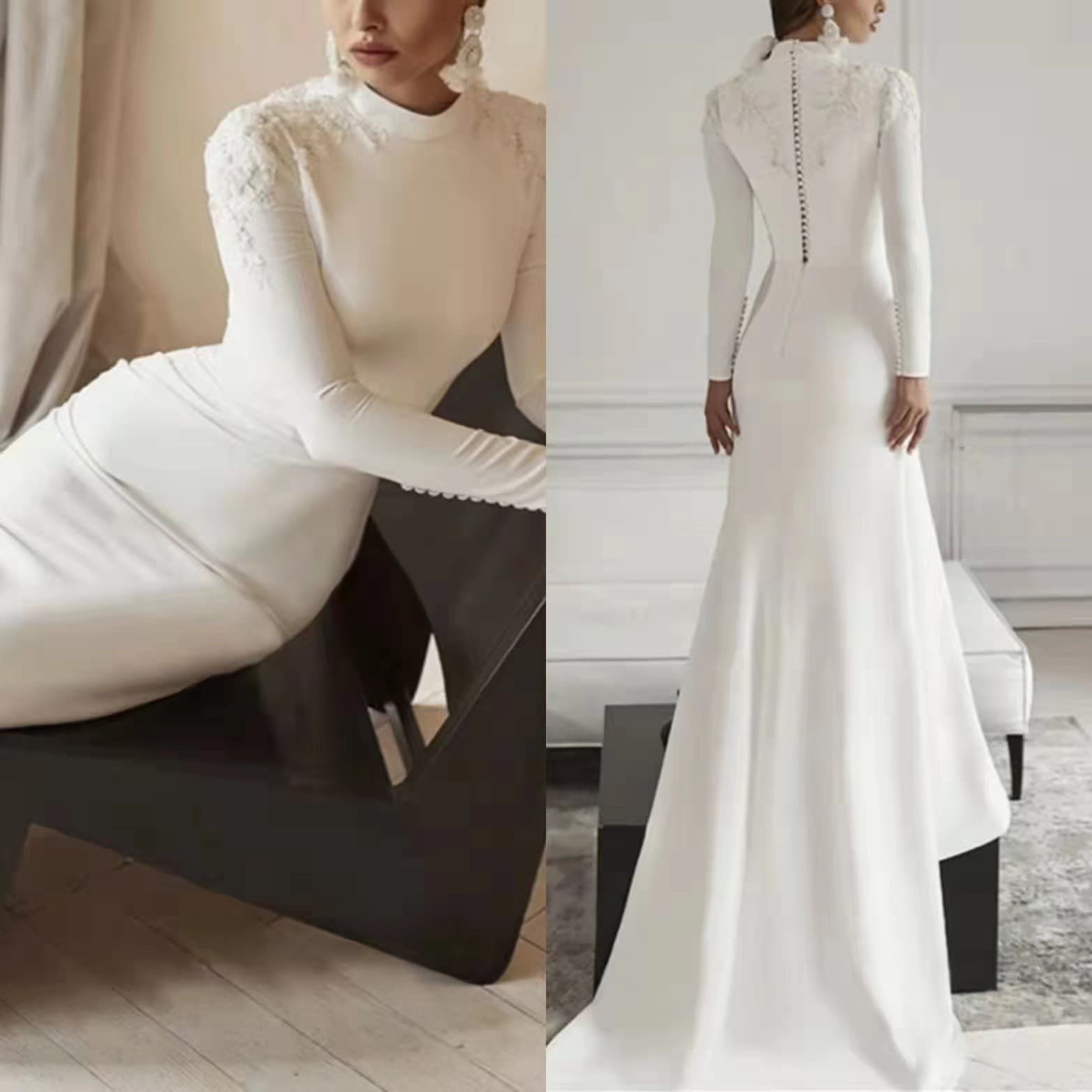 2026 Summer New Style Long Sleeve Fashion Trendy Travel Photo Wedding Dress Amazon Wish Overseas Warehouse Stock