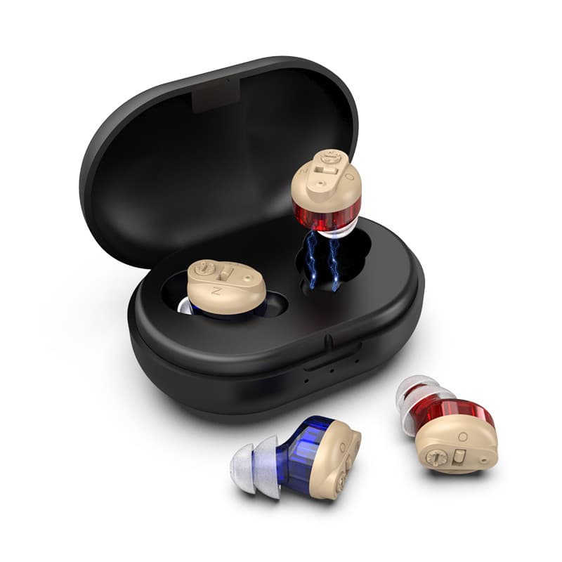 Cross-border direct supply CIC magnetic charging case sound collector hearing amplifier for the elderly