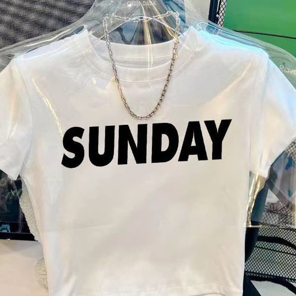Girls' New Summer T-Shirt 2025 Crop Top Short Sleeve Fitted Slimming Versatile for Middle and Older Children