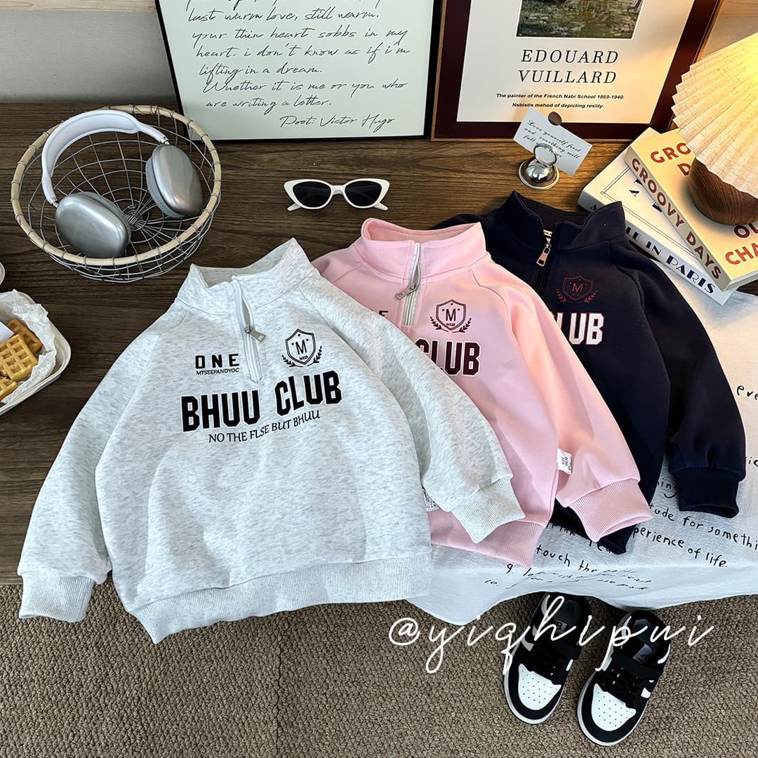 Children's Sweatshirt Spring/Autumn New Style Unisex Top, Middle/older Kids' Fashion Sport Pullover Hoodie Stand Collar Long Sleeve