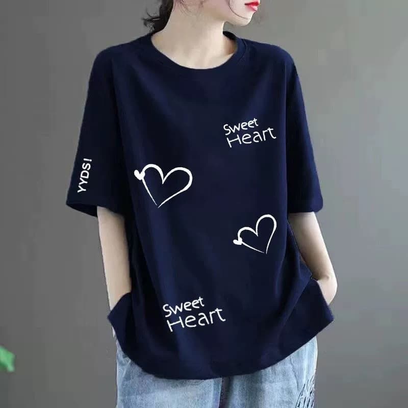 2026 New Short-Sleeve T-Shirt for Women, Summer Plus-Size Loose Fit, Flattering for Curvy Figures, Stylish and Versatile Top