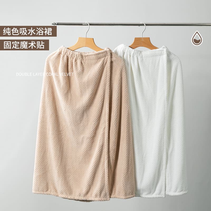 Towel Magic Sticker Pineapple Pattern Lazy Bath Skirt Wearable Wrap Dressing Robe, Absorbent Quick-Dry Thick Soft Women's