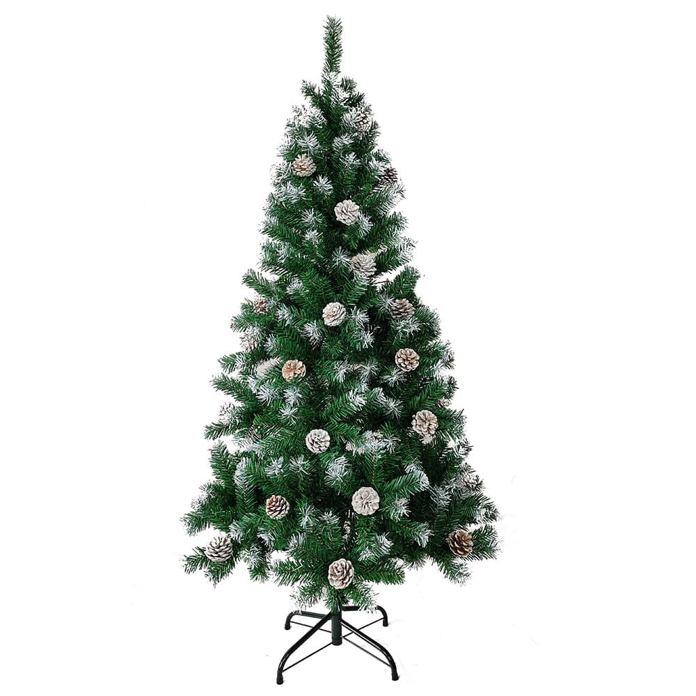 [Affluence] PVC pointed spray white Christmas tree pinecone simulation tree Christmas decoration ornaments floor-standing automatic tree
