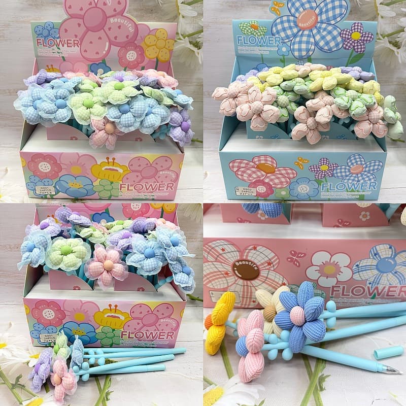 Popular Internet celebrity fabric flower gel pen bouquet rocking pen high-looking cute stationery girl heart student gift