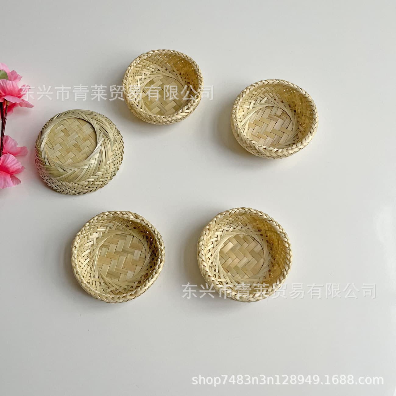 Bamboo mini basket creative hand-woven small fruit basket home storage storage side dish basket bamboo shovel rice dustpan