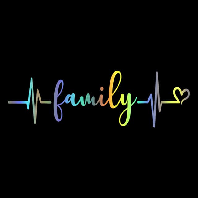 Family Love Car Sticker Waterproof Car Decoration Body Bumper Rear Window Laptop Sticker