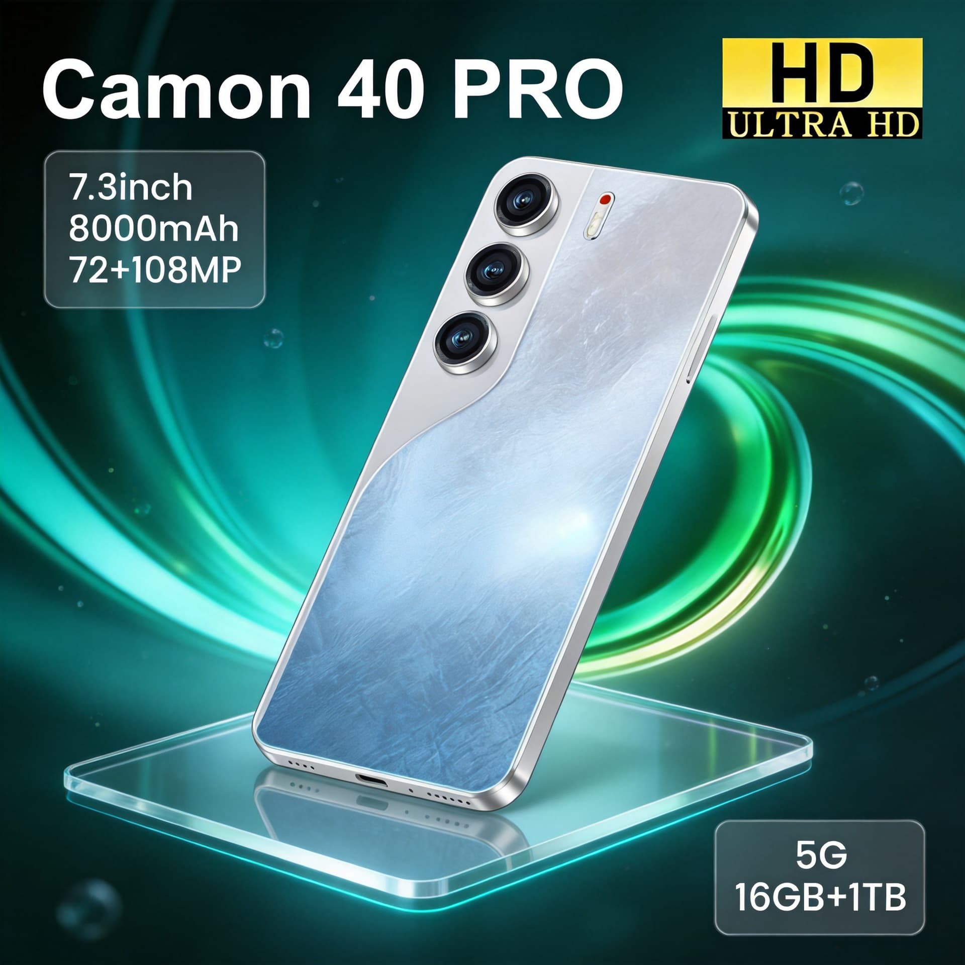 Meikeduo specializes in cross-border smartphones Camon40 Pro large screen 16+1T mobile phone source manufacturer can be shipped on behalf of