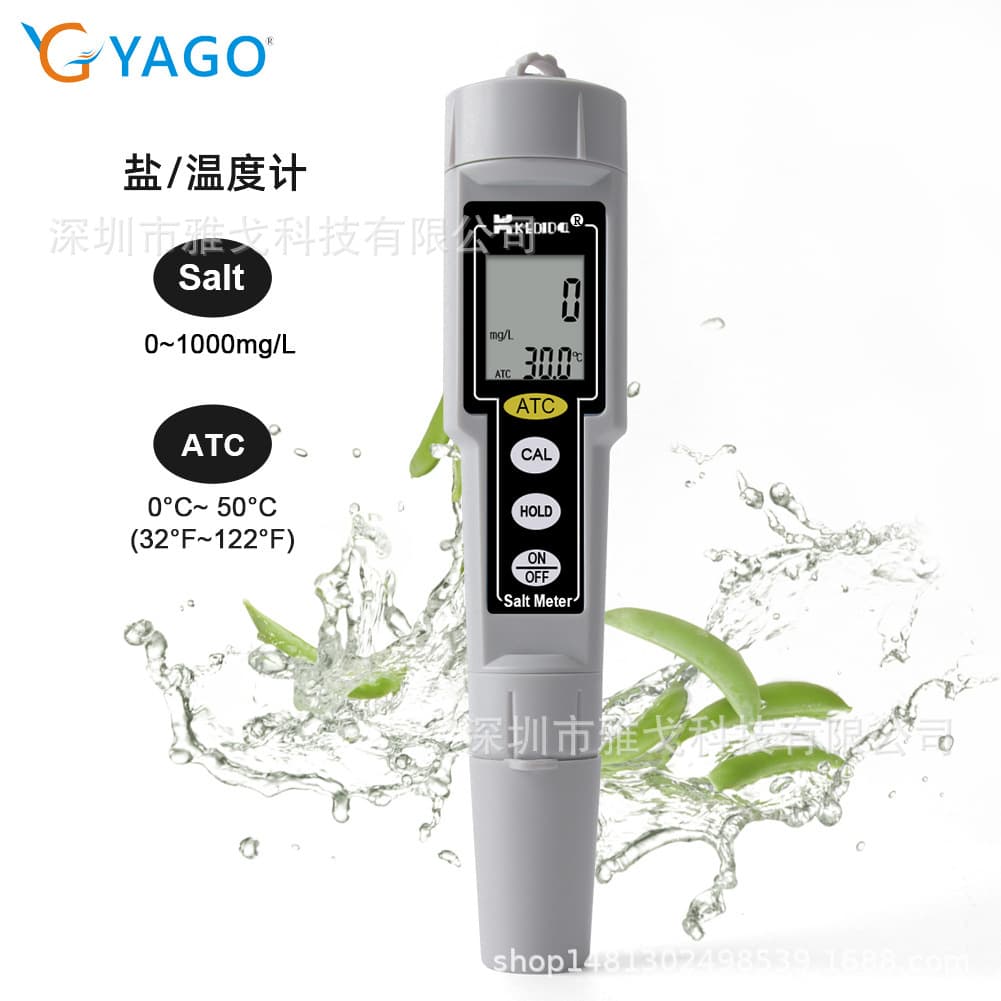 CT-3080 Portable Handheld Digital Salinity Meter, SALT Salinity Tester, Saltwater Aquarium Salinity Detector