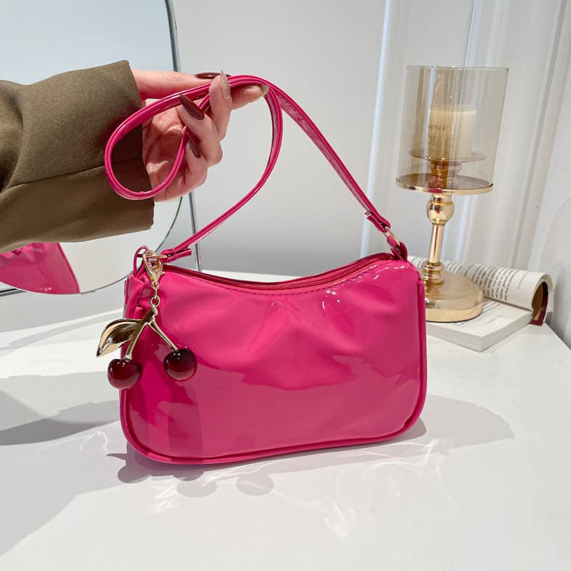 2026 New Korean Style Cloud Bag Women Patent Leather Underarm Bag Simple Shoulder Crossbody Bag High-End Fashion Versatile Bag