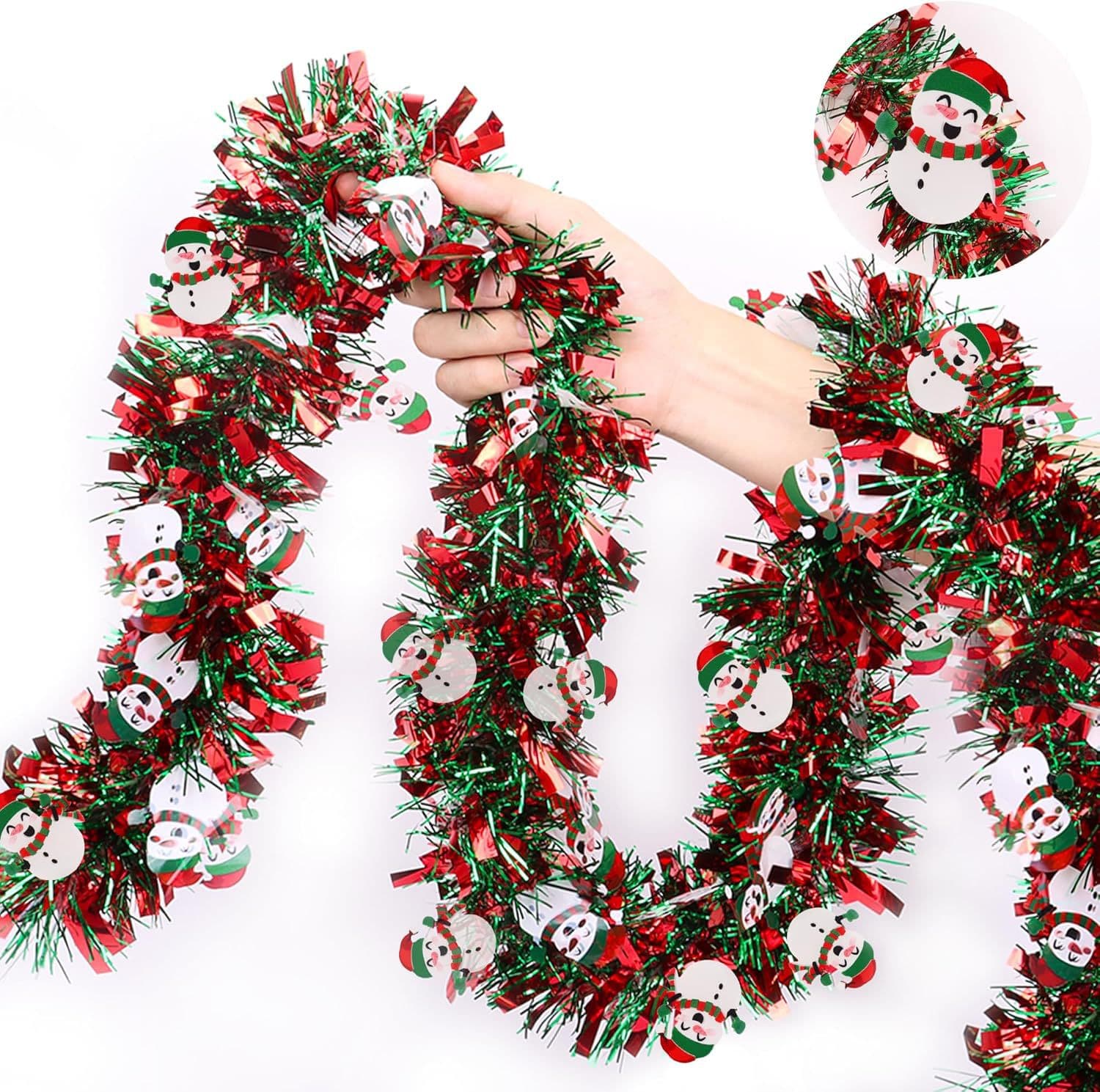 Cross-border hot-selling Christmas decoration stripes, Santa Claus, Christmas stockings, gingerbread man pull-string decor, fuzzy strips