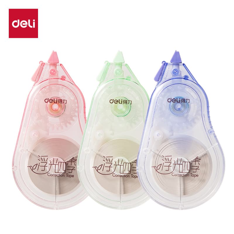 Deli Correction Tape Large Capacity Effortless Smooth Correction Tape Stylish Student Correction Fluid Tape