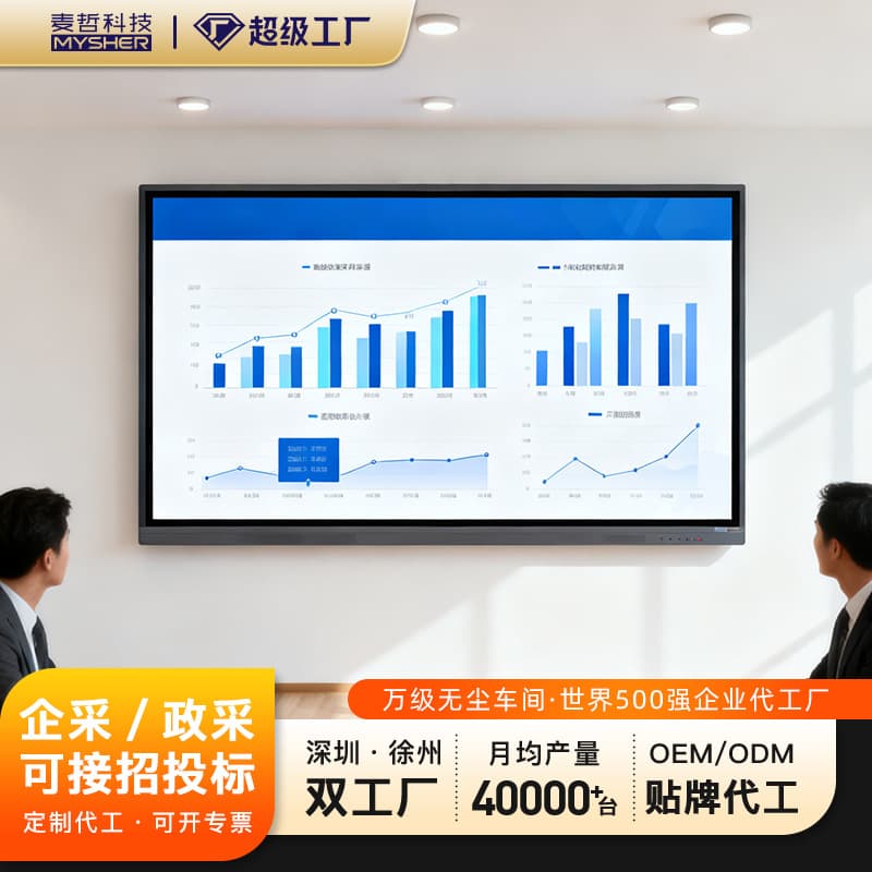 65/75/86/98-inch Multimedia Conference and Teaching All-in-One Machine, Kindergarten Touchscreen Conference Flat Panel Display