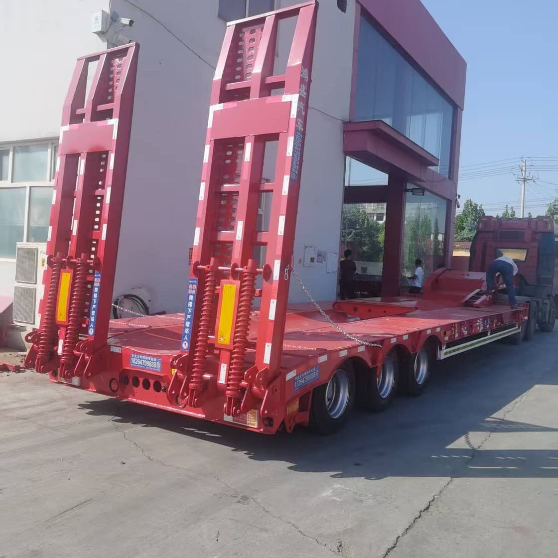 11-Meter Low-Profile Transport, Export Lightweight Low-Profile Semi-Trailer, Price of Single-Axle Low-Profile Semi-Trailer