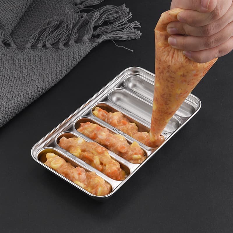 Wholesale sausage molds made of 304 food-grade stainless steel, suitable for steaming and baking, for baby sausages, and for homemade baby food.