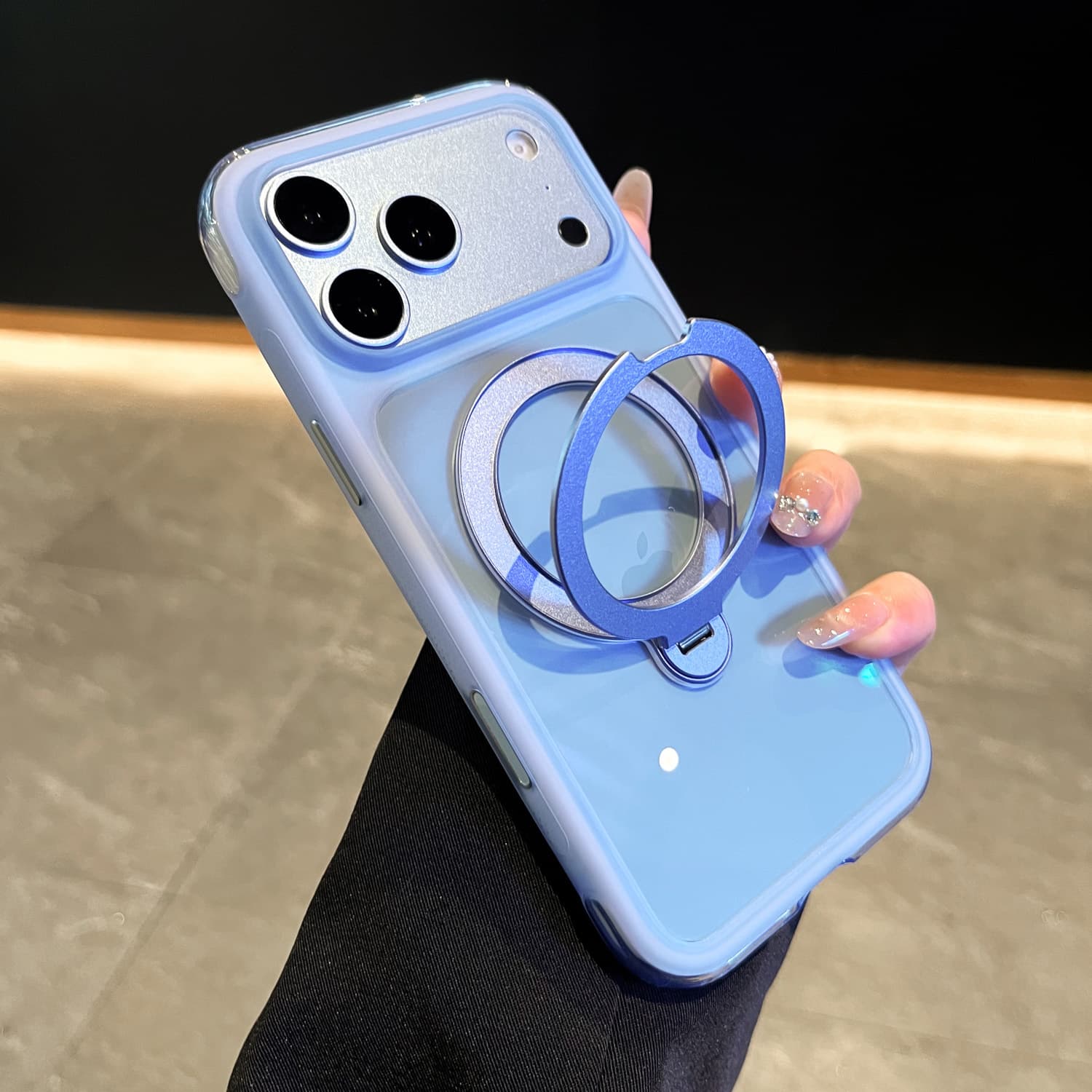 Premium Air Cushion Magnetic Phone Case Compatible with Apple 18 Pro Max, Full Coverage 16PM Frosted Back Panel 18 Pro